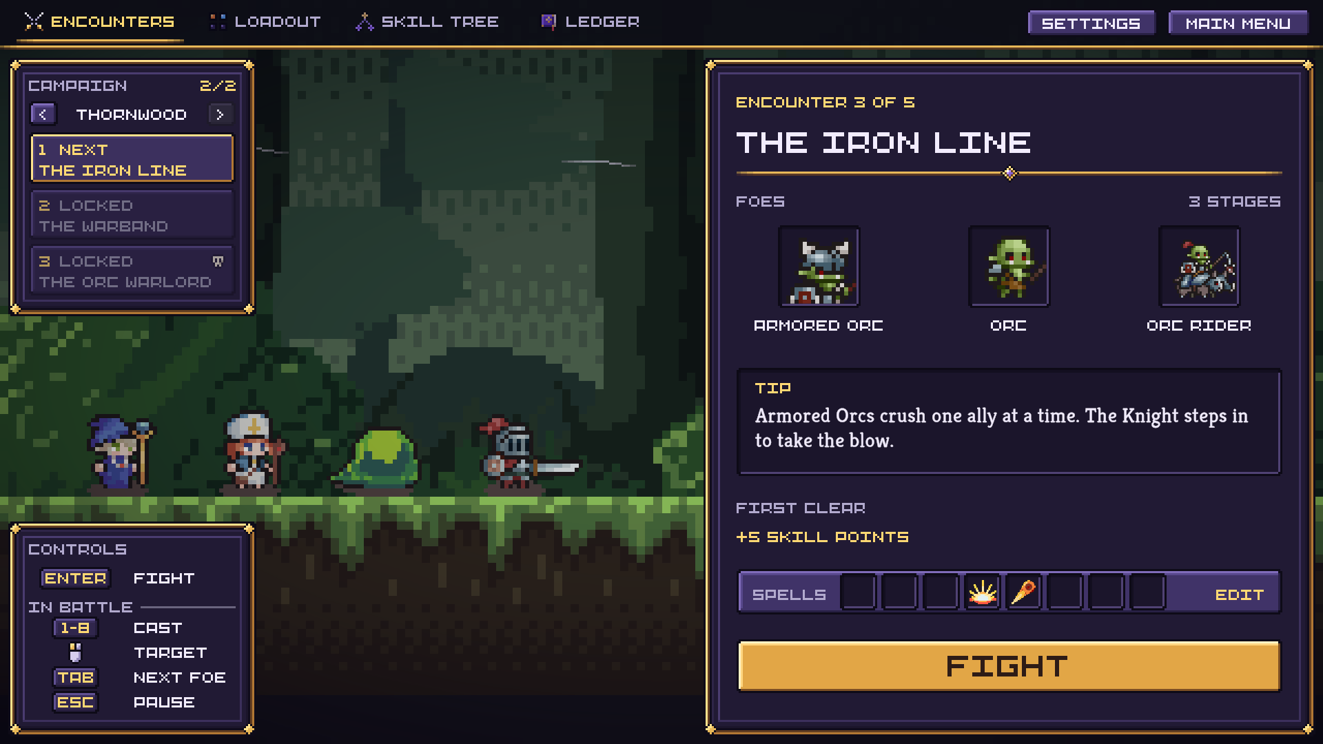 Encounter select: The Iron Line in Thornwood