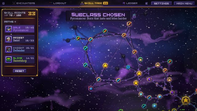 The Skill Tree: a subclass chosen