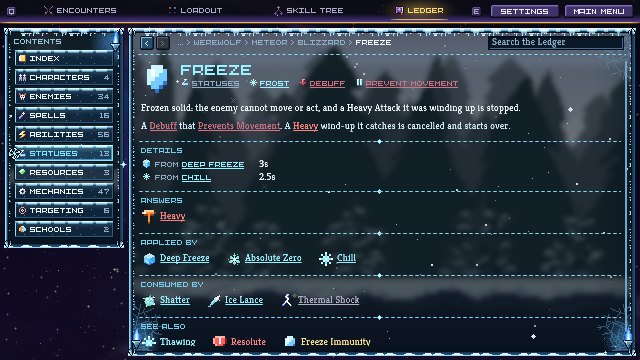 The Ledger: the Freeze status