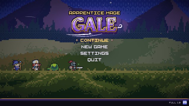 The title screen